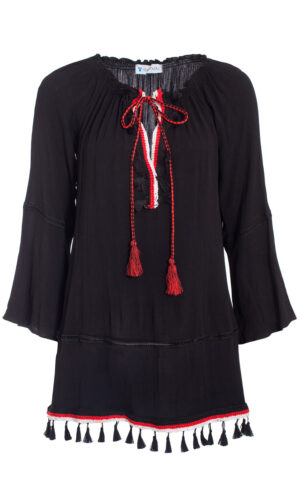 BLACK & RED YULI DRESS