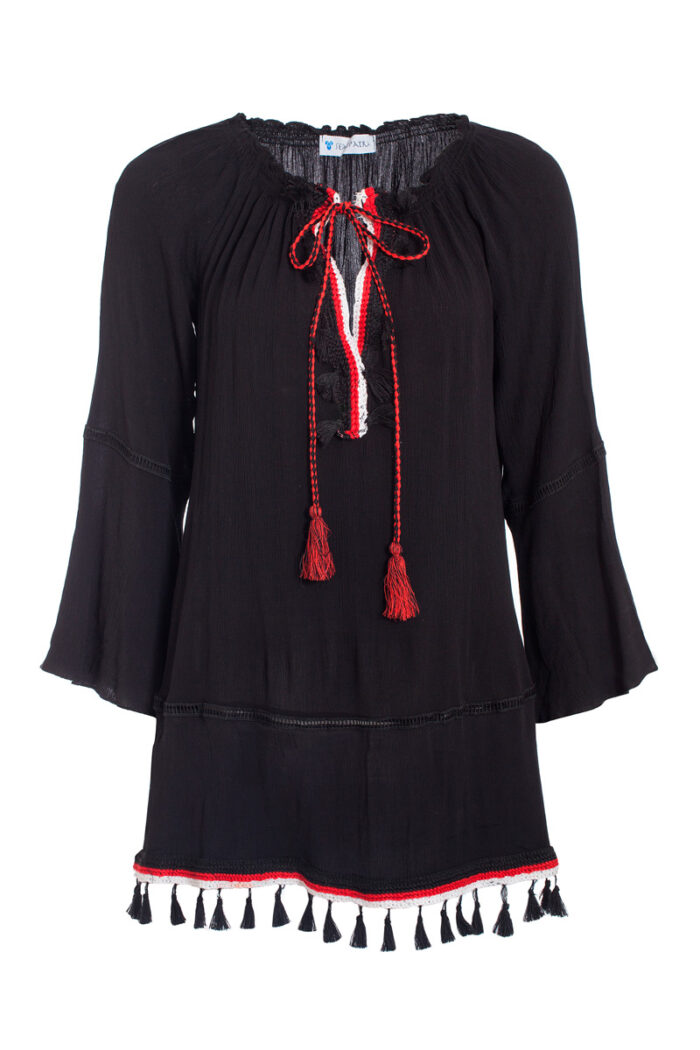 BLACK & RED YULI DRESS
