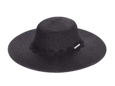 BLACK CROSHET HAT