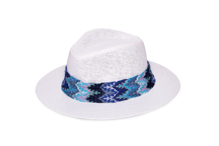 WHITE & BLUE MELANIA HAT