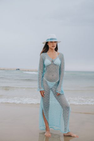 OCEAN NET V MAXI DRESS